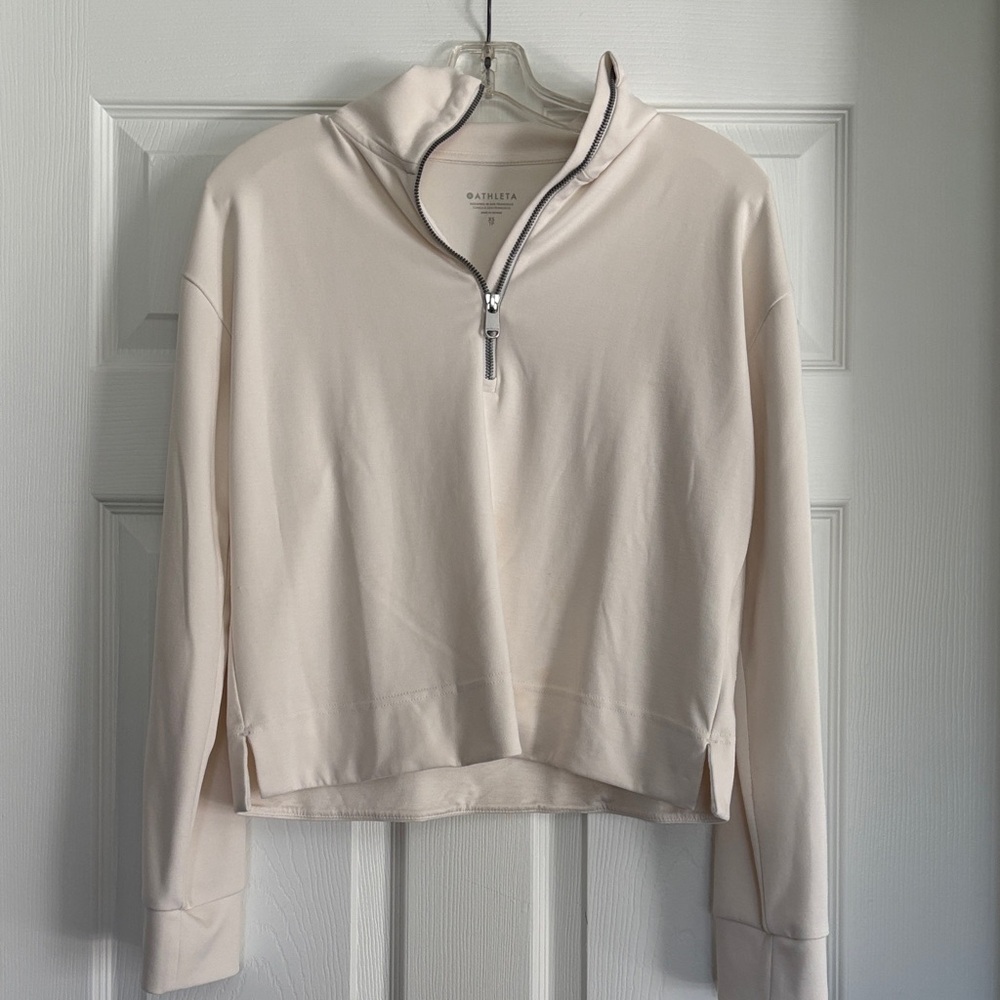Athleta Cream Women's Funnel Neck Pullover (NEW w/o tag)